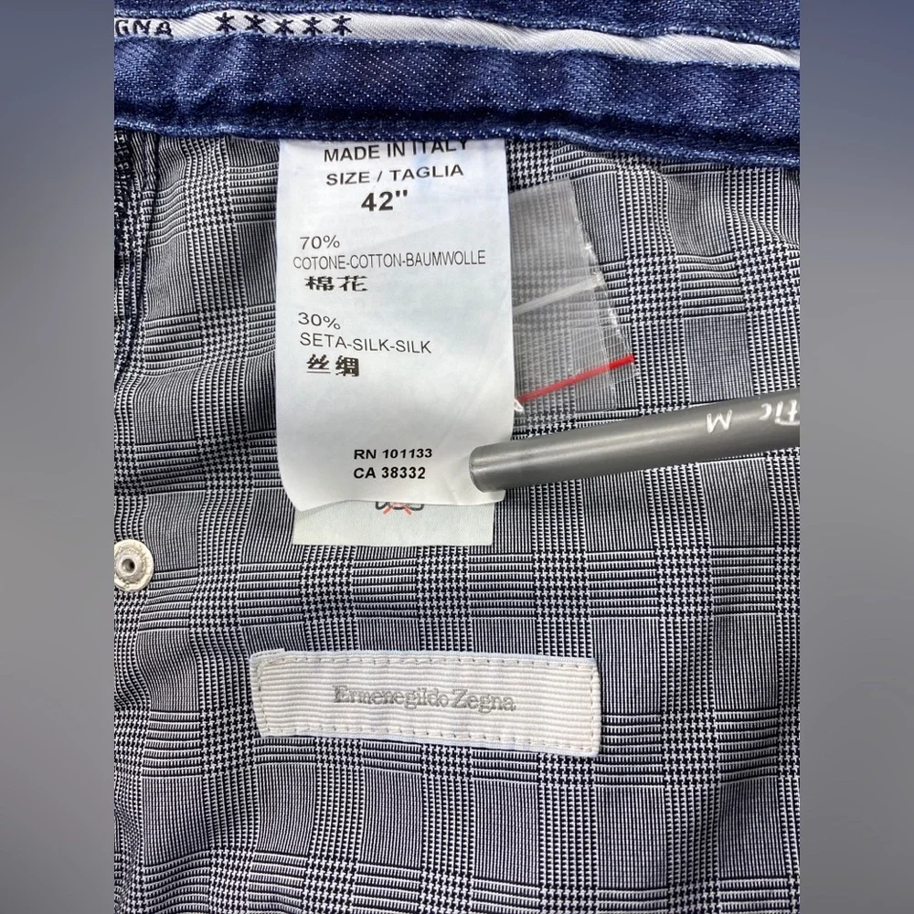 ERMENEGILDO ZEGNA COTTON‎ & SILK JEANS 42 X 35 MADE in ITALY